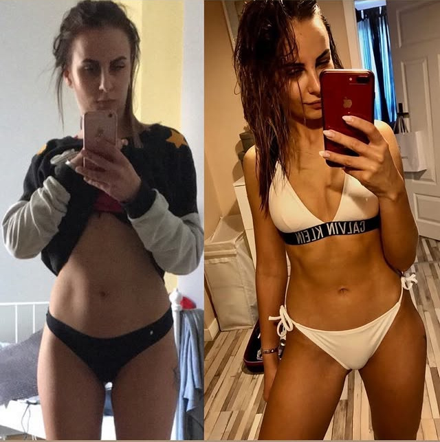 Postępy treningowe klientów luqefit