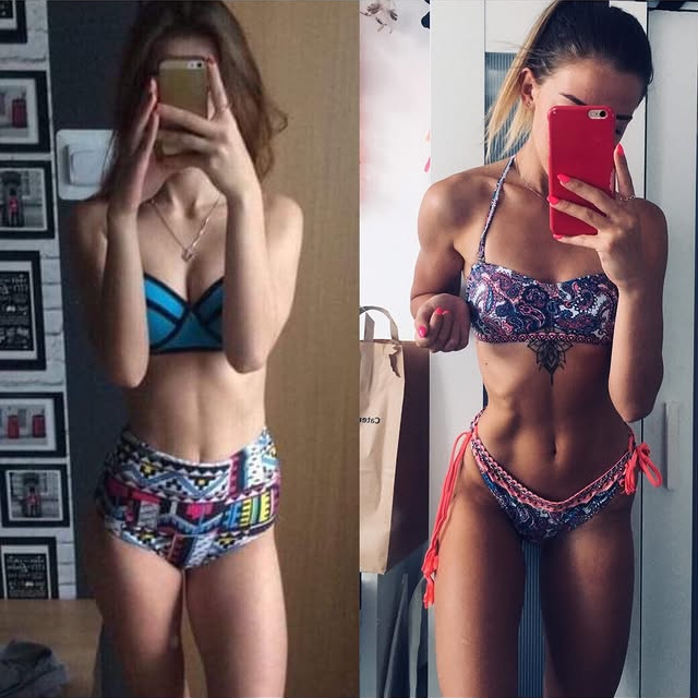 Zmiana sylwetki klientki trenera personalnego